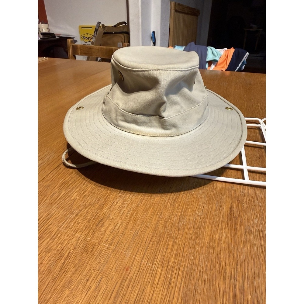 VTG Tilley Endurables Hat 7 1/8 Khaki Safari Outback Cotton Duck Made In Canada